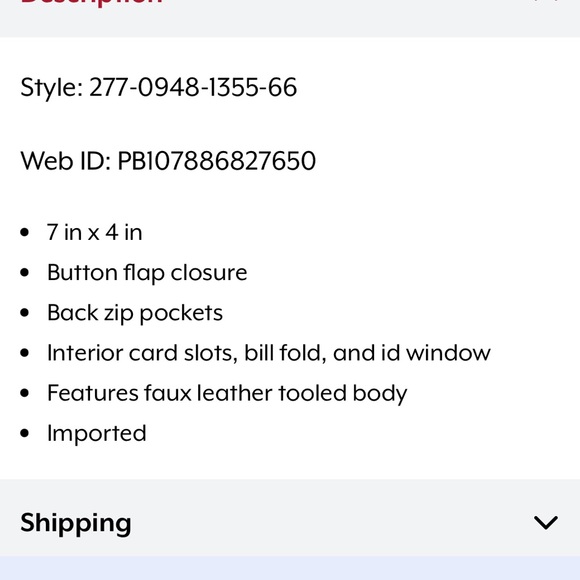 BOC Embossed Saddle pink Leather Tri-Fold Large Wallet MAKE OFFER - Picture 4 of 7